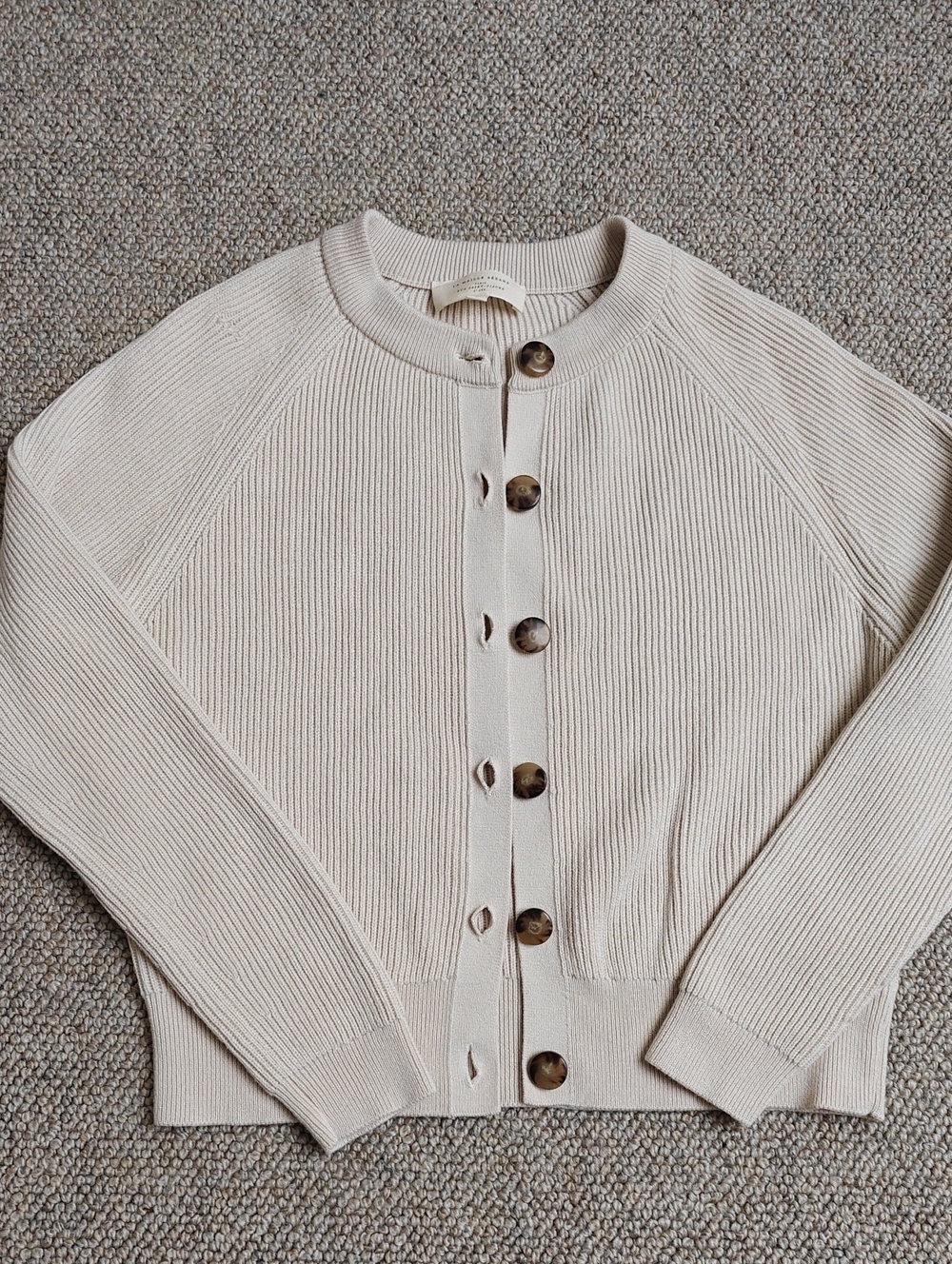 Sezane Sonnie Cardigan In Cream, Size Small - Picture 3 of 15
